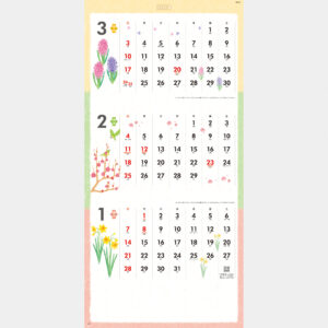 NK-913 花ごころ 彩りそえる四季の花（3ヵ月文字） 1