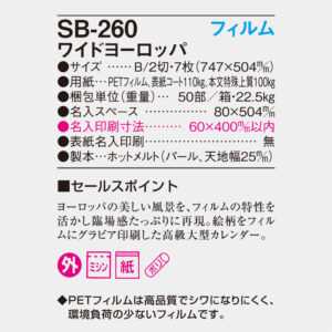 SB-260 フィルム ワイドヨーロッパ 6
