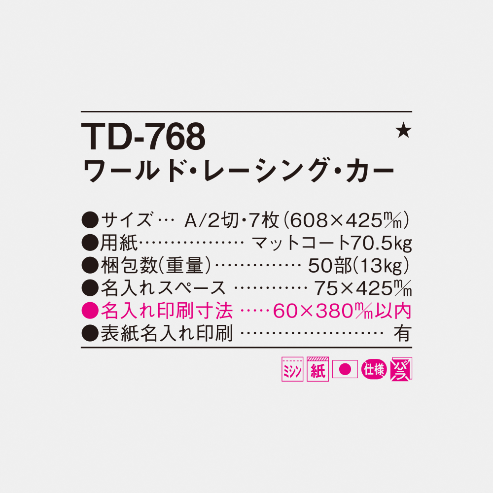 TD-768 ワールドレーシングカー 6
