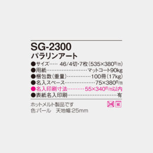 SG-2300　パラリンアート 6