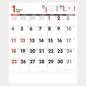 TC-1　メール便　文字カレンダー 1
