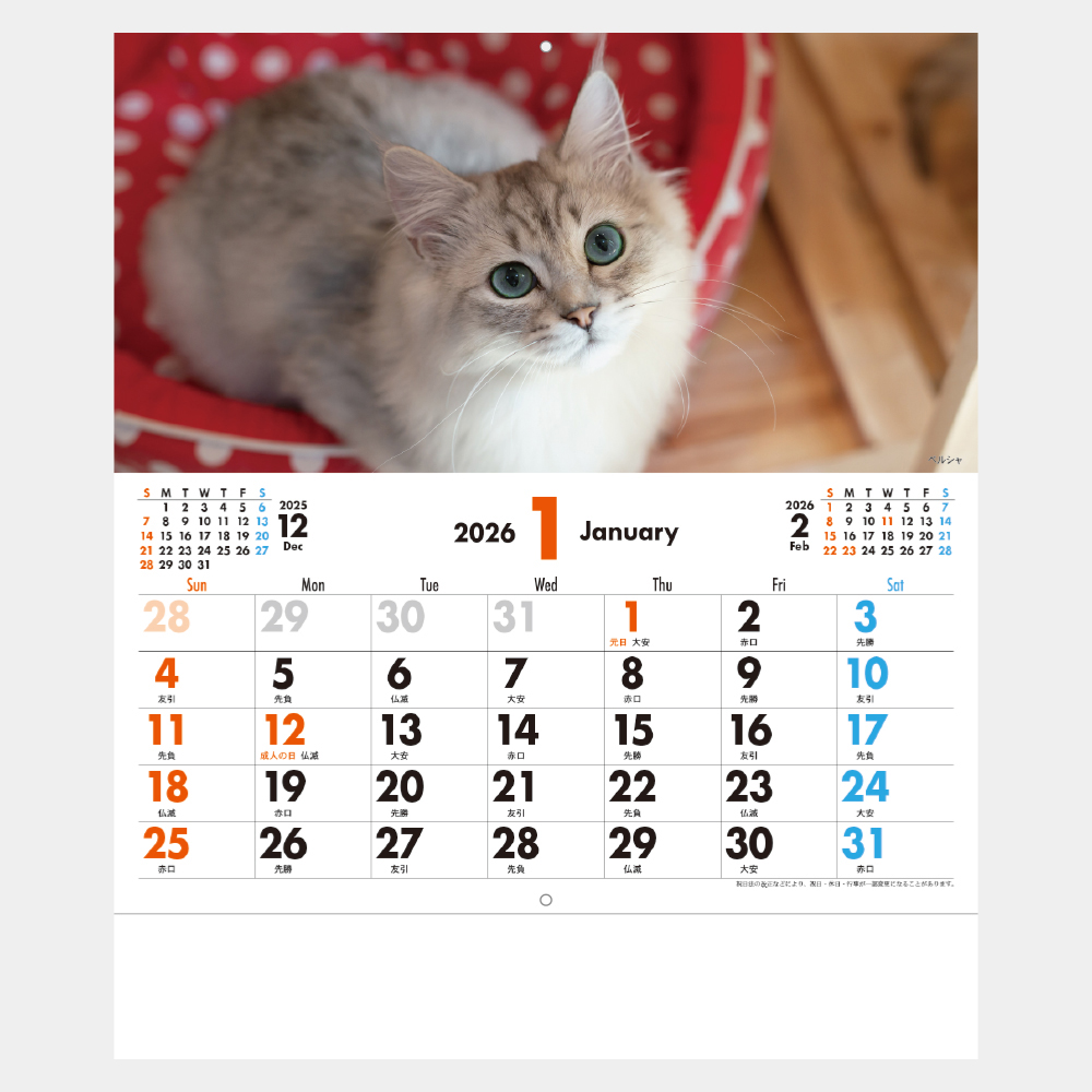 TC-3　メール便　ペットカレンダー 1