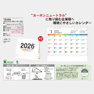 TS-550　カラフルエコカレンダー（大） 3