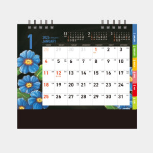 MM-30　卓上カレンダー Chalk Art（チョークアート）flower 2