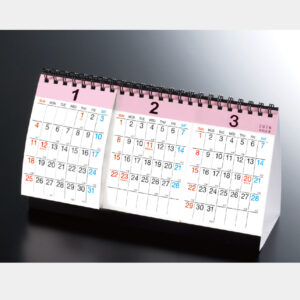 NK-487　卓上3か月カレンダー 2