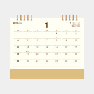 NK-559　卓上カレンダー Do シンプル ブラウン 2