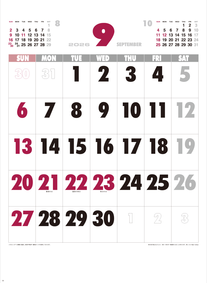 PR-521 センチュリー文字月表