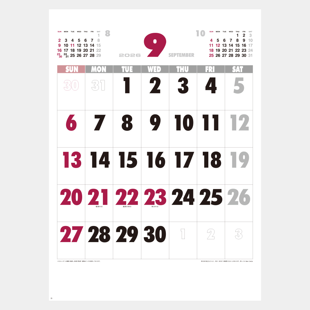 PR-521 センチュリー文字月表 1