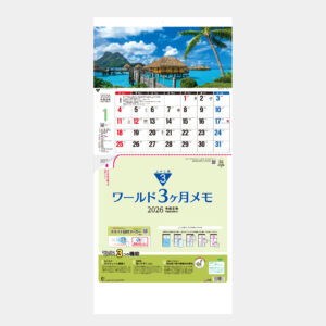 TD-781　ワールド3ヶ月メモ-上から順タイプ- 2