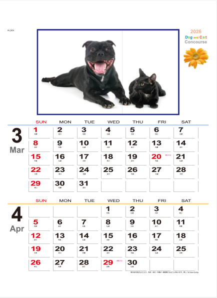 YK-2054 B/8・犬と猫の散歩道